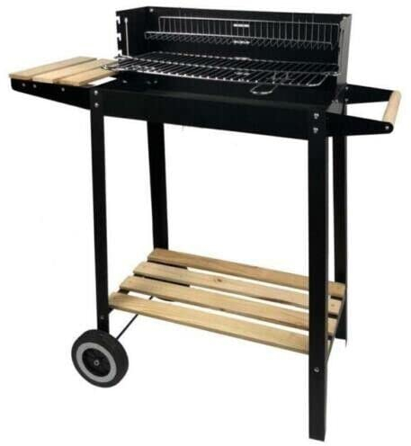 Garden Mile Barbeque Grill Holzkohle BBQ BBQ Holzkohle Tragbarer Barbecue Grill Holzregal Outdoor Kohlenbecken Räder Barbeque Stahlkohle BBQ Outdoor Smoker