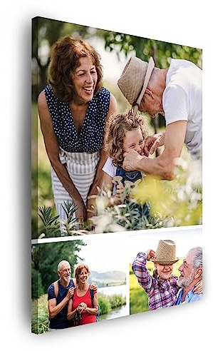 GP TONER Votre PHOTO sur Toile Personnalisé Collage PROPRE PHOTO Cadeaux Motif Impression d'Art Photo Déco murale avec vos photos 40x60 cm