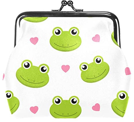 Porte-monnaie mignon grenouilles avec cœurs de dessin animé pour femmes enfants filles porte-clés, Multicolore 11., Taille unique, Organiseur de sac
