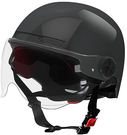 ACMEDE Halbschalenhelm Halbhelme Motorradhelm Jet-Helm Bobber Mofa-Helm Halbschale Roller-Helm für Herren Damen Biker Cruiser Brain-Cap für Moped Helm 54-65cm