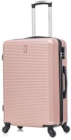 CELIMS - Valigia Media 20 kg Rigida Oro Rosa Leggera | Valigia da Stiva 65cm Donna | Lucchetto Integrato | ABS | Trolley Medio 65cm con 4 Ruote