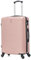 CELIMS - Valise Moyenne de Voyage Rose Gold Rigide à 4 roulettes Légère Taille Soute 23kg 65cm Femme | Serrure Intégré | ABS | Valise Moyenne Taille avec 4 Roues 65cm | Valise Rose Gold Femme