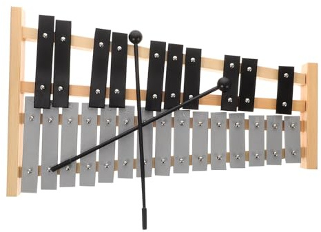 SCTOU xylophon Professionelles Sopran-Glockenspiel-Xylophon Aus Holz Mit 25 Tönen Und Percussion-Stick