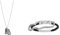 Fossil Halskette Für Männer Kleid, Silber Edelstahl Halskette, JF00494998 & Armband Für Männer Vintage Casual, Innenlänge: 180mm - 195mm Silber Edelstahlarmband, JF03325040