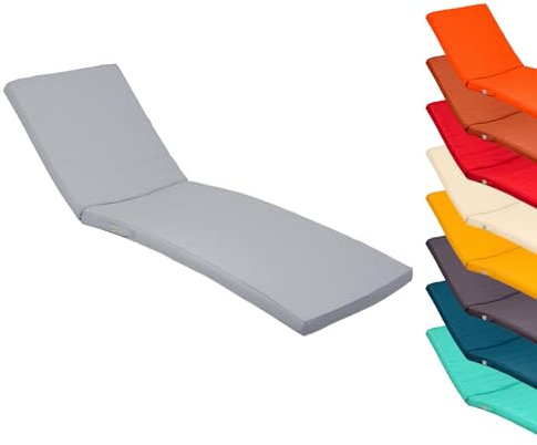 Linxor - Coussin déhoussable pour Bain de Soleil, transat - 183 x 60 cm - Plusieurs Coloris