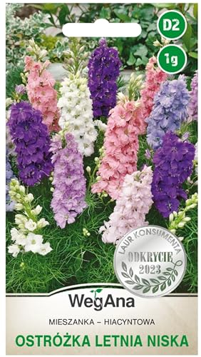 WegAna Delphinium semi giacinto mix estivo delphinium giacinto fioritura 1g, piante poco esigenti piante da giardino piante da balcone piante da pascolo api fiori semi