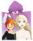 eplusm Diney Frozen Elsa Anna Badetuch Bademantel Kapuzen Poncho für Mädchen 55 x 110 cm - 3 bis 6 Jahre fast Dry Eiskönigin Bade-Poncho– Geschenk Mädchen ideal für Pool, Strand und Schwimmbad (Lila)