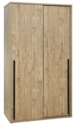 Armario de 120cm para Dormitorio con 2 Puertas correderas colección MEGEVE Color Roble Dorado.