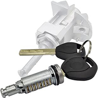QUENPE Cilindro de cerradura de puerta con 2 llaves 2001-2006, for BMW, E46 Serie 3 51217019975 51217019976 Cilindro de cerradura de puerta