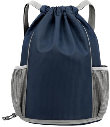 FAVORTALK Sportbeutel Turnbeutel Jungen Sportrucksack Leichter Rucksack Mit Kordelzug Damen Mit Schuhfach Nassfach Wasserdichter Beutel Mit Kordelzug für Reise Schwimm Basketball FußBall - JSB030-05