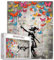 Tucocoo Butterfly Street Art Puzzle 1000 Teile Puzzles für Erwachsene, Banksy Little Girl Puzzles für anspruchsvolle Familienaktivitäten, buntes Puzzle für Heimdekoration, Geschenke, 50 x 70 cm