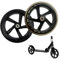 Elektroroller-Räder, PU-Räder, leise, 125/145/180/200 mm, solide Reifen, Roller-Skate-Räder mit Naben für Wagen, Trolleys (145 mm x 30 mm, schwarz)