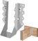 Calvana 30pcs 2x6 Steel Joist Hangers, 20 Gauge Double Shear Face Mount Rafter Brackets for Wood, Hurricane Ties for Rafters and Deck Brackets, for Pergola Hardware, Floors, Decks, Ceilings