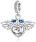 Abalorios Charms Colgantes de Mi corazón de ángel Plata de Ley 925 con Compatible con Pulsera, Charms para Mujer