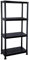 3 Tier 4 Tier 5 Tier Heavy Duty Plastic Garage Storage Shelving Racking for Home Living Room Extra Large Wide Lightweight Compact Shed Shelf Unit Office Pantry Workshop Warehouse Rack (4 Tier)