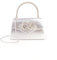 YUEZHAN Abendtasche Damen Clutch Handtasche Glänzend Elegant Exquisite Damen Handtasche Mit Zwei Blumen Abend Party Abschluss Ball Modische Ketten Tasche Einheits Größe Silber