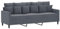 Willood 3-Sitzer-Sofa Dunkelgrau 180 cm Samt