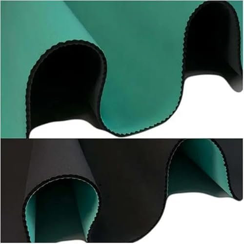 Kacperek - Neopren Stoff - Wärmeisolierender, Dicker Stoff - für Taucher, DIY-Projekte, Nähen - 135cm breit -0,5 Lfm - 3mm dick - 878g/mb, 651g/m2 - Minze/Graphit