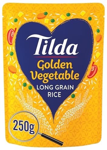 Tilda Microwave Golden Vegetable Long Grain Rice 250g
