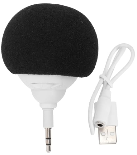 Homsfou Mini Lautsprecher 3.5-Mm Audioanschluss 3 W Schwarz USB-Kabel | KunststoffgehäUse, 9.00 X 6.00 X 6.00 Cm, Wiederaufladbarer Akku, Bis Zu 6 Stunden Laufzeit, FüR Mobiltelefon, Mp3, Mp4, Pc