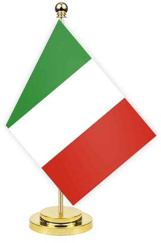 Italia Scrivania Bandiera 30cm Piccolo Italiano Banner All'aperto Italiano Piccola Stampa Decorazione per Ufficio Casa Tavolo desk Italy