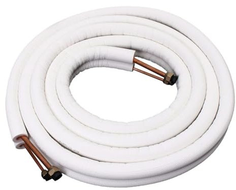 LaDicha 2M Tubo de cobre aislado 1/4 pulgada 3/8 pulgadas aire acondicionado tuberías accesorios par tubo de bobina