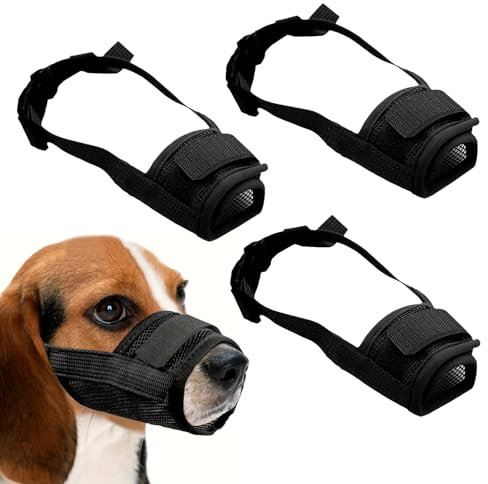 SZSMW 3 Maulkorb Hund - Hunde Maulkorb - Maulkorb FüR Kleine Hunde - Verhindert Schlechte ESS-, Bell-, Beiß- Und Kaugewohnheiten Bei Hunden, Perfekt FüR Den Gebrauch Im Freien Oder Zu Hause
