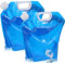 10L Faltbarer Wasserkanister mit hahn, 2 Stück Flexibler Wasserbehälter Tragbar Faltbare Trinkflasche, Faltbare Wasserflasche BPA-frei Wasserbeutel für Camping,Wandern und Wasserspeicherung zu Hause