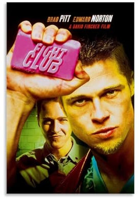 Hotoice Kampfposter Club, klassischer Film, 90er-Jahre-Film, Vintage-Cover-Poster für Zimmer, ästhetische Leinwand, Wandkunst, Schlafzimmerdekoration, 30 x 45 cm