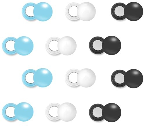 Tinoaly 12 Pairs Magnetic Race Bib Clips, Marathon Race Number Holder Running Racing Bib Buckles Fixing System for Cycling Triathlon Runners Field Supplies