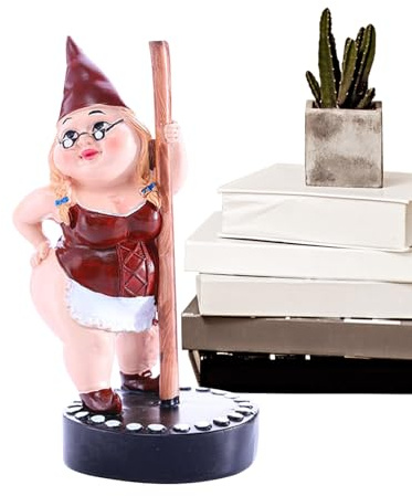 Garden Gnome Pole Dancer Figur aus Kunstharz, Sammelfigur, humorvolle Ornamente für Terrasse, Hof und Räume, einzigartige Outdoor-Dekoration
