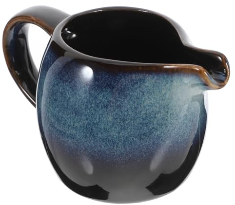 Baluue Ceramic Creamer Pitcher with Handle and Spout Small Milk Jug for Tea Milk Frother Pitcher for Coffee Espresso for Sauce Gravy and Salad Dressings European Style for Home Kitchen