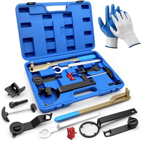 Wvoillty 9tlg Zahnriemen Werkzeug, Motor Einstellwerkzeug Set, für VAG EA211, 1.0, 1.2, 1.4 FSI TSI TFSI Motoren, Kompatibel mit VW, Audi, Jetta, Seat, Skoda