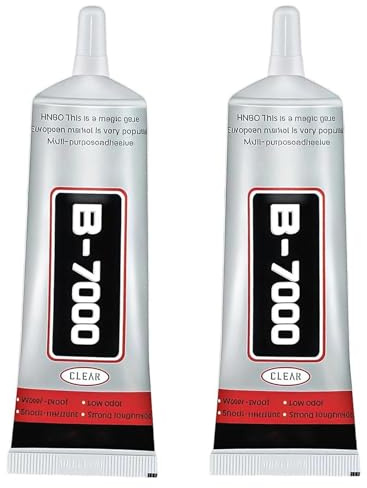 B7000 Super Glue | Transparent Multi-Function Adhesive for Phone, Jewelry, Glass, Wood, Metal, Fabric Repair | Shoe Glue (15ml 2-Pack)