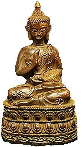 H3TF5J Antike Verschiedene Sammlerstücke, alte kleine Apotheker-Buddha-Statue aus reinem Kupfer, Amitabha-Buddha, Heimanbetungs-Buddha-Ornamente