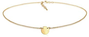Elli Halskette Damen Geo Choker Matt in 925 Sterling Silber vergoldet