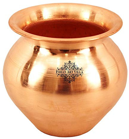 Indian Art Villa Lota Kalashtopf, Kupfer 23 OZ braun