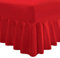 Valance Fitted Sheets Combed Poly-Cotton Plain Dyed Non Iron Percale Frilled Pleated Box Bed Sheet Bedding(Red, Single)
