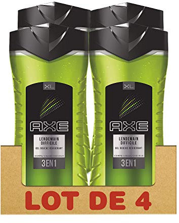 Axe Lendemain Difficile Gel Douche 400 ml - Lot de 4