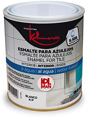 Esmalte para azulejos al agua kolman. Pintura de azulejos (750 ml, colores fuertes)