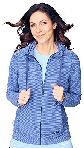 Peter Storm Women's Full Zip Microfleece Hoodie, Women's Fleece Midlayer, Women's Fleece Jacket (16, Blue)