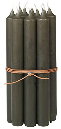 Broste Copenhagen Kerze Set 10er graugrün
