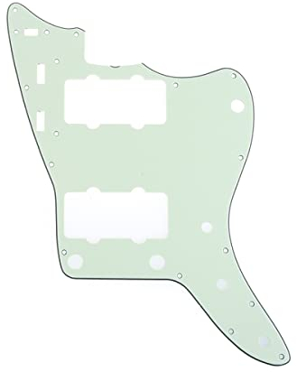 Musiclily Pro 13 Löcher 65 60s Vintage Style Pickguard Gitarren Schlagbrett für Fender American Jazzmaster,3 lagig Mint Green