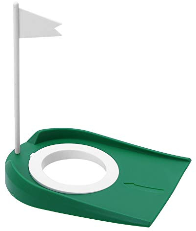 MAGT Coupe De Putter De Golf, Entraînement Intérieur et Extérieur Avec Trous Réglables et Drapeau Blanc (Vert)