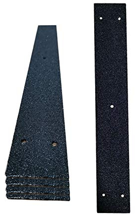 Non Slip Decking Strip, Uandear 5 Pcs 50mm x 400mm Anti-Slip Floor Decking Grip, Timber Wooden Stop Slipping Tape Black Safety Treads (Black)