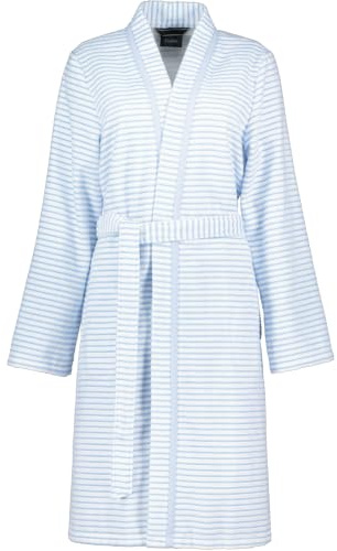 Cawö Home Bademäntel Damen Kimono Struktur 1214 mittelblau - 11 M