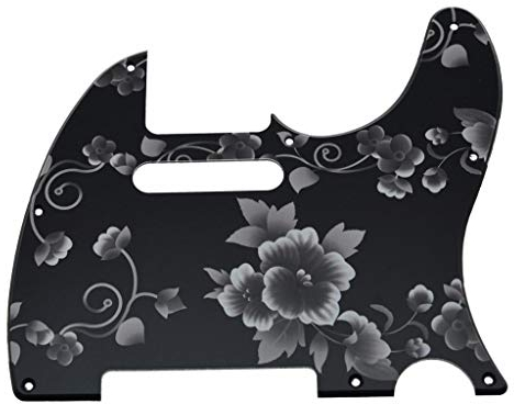 Dopro Schlagbrett für 8-Loch-Tele-Gitarre, 3D-Druck, Kunststoff, passend für USA/mexikanische FD Telecaster, Blumenmuster