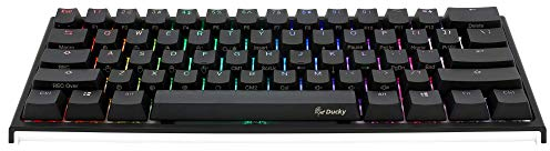 Ducky ONE 2 Mini Tastiera Meccanica Layout Americano, Tastiera Gaming Switch Brown, Tastiera 60%, Tastiera RGB PC con Staccabile Filo (da USB a USB C), Tastiera Retroilluminata, Tastiera Nero
