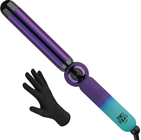 Bed Head Rough Volume Digital Hair Curling Wand | Fast Heat Up and Massive Shine, (1-1/4 in)