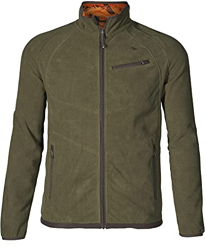 Seeland Mens Vantage Reversible Fleecejacke Jagd-Bekleidung, Pine Green/InVis orange Blaze, M